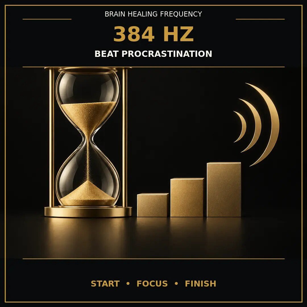 384 Hz frequency benefits for beating procrastination